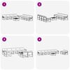 vidaXL Комплект дивани за открито 9 pcs Натурален и Крема