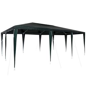 vidaXL Парти шатър Зелен 600 x 400 x 266 см Полиетилен и стомана