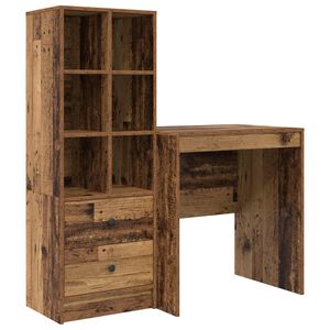 vidaXL Бюро Старо дърво 115,5 x 50 x 127 см 2 бр.