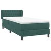vidaXL Box Spring легло с матрак Тъмнозелено 80x210 cm Кадифе