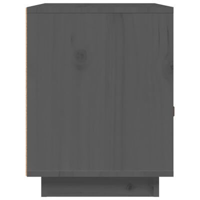 vidaXL Нощни шкафчета, 2 бр, сиви, 40x34x45 см, борово дърво масив