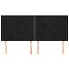 vidaXL Горна табла за легло с уши, черна, 163x16x118/128 см, кадифе