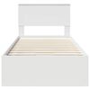 vidaXL Рамка за легло с чекмедже Бяло 90 x 200 cm Инженерна дървесина