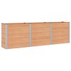 vidaXL Градинска повдигната леха Кафяво 300 x 50 x 91 cm алу.