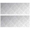 vidaXL Стъпало Правоъгълна 2 pcs Сребрист 50 x 20 cm Алуминий
