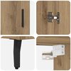vidaXL Висок шкаф 2 pcs Дъб Инженерно дърво