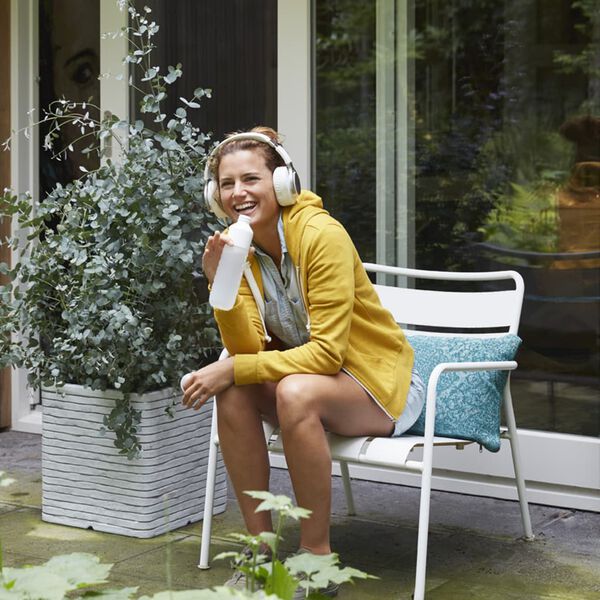 Capi Кашпа Nature Row, квадратна, 40x40 см, слонова кост, KRWI903