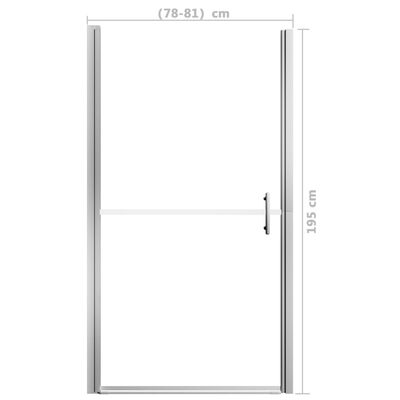 vidaXL Врата за душ, матирано закалено стъкло, 81x195 см