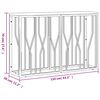 vidaXL Конзолна маса, златиста, инокс и регенерирано дърво