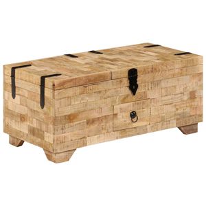vidaXL Маса за кафе, мангово дърво масив, 80x40x35 cм