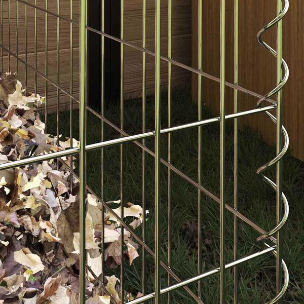 vidaXL Квадратен компостер 100 x 100 x 50 cm Желязо