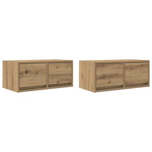 vidaXL ТВ шкафове 2 бр дъб артизан 60x31x25,5 см инженерно дърво