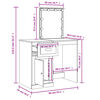 vidaXL Тоалетка с LED лампи, опушен дъб, 90x42x132,5 см