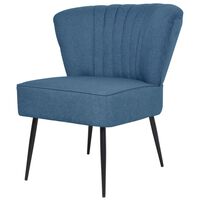 vidaXL Коктейлен стол, син, текстил