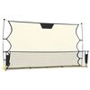 vidaXL Рикошет мрежа за футбол черно и жълто 183x85x120 см полиестер