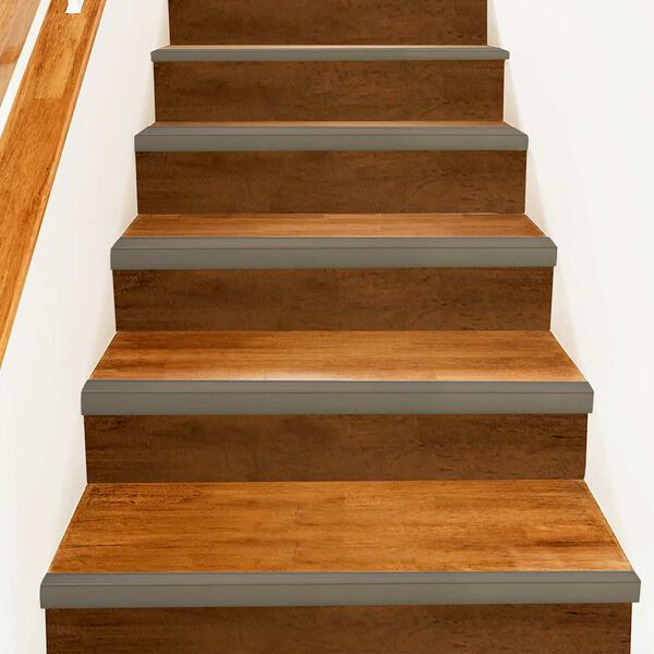 vidaXL Профили за ръбове на стълби 10 pcs Шампанско 67 x 3 x 2 см