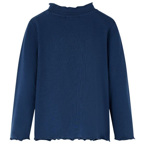 Детска тениска с дълъг ръкав, нейви синьо, 104