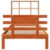 vidaXL Легло с етажерка за книги, без матрак, 100x200 см, бор масив