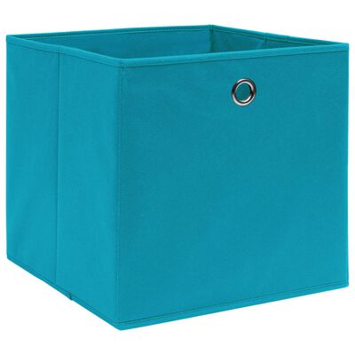 vidaXL Кутии за съхранение 4 бр нетъкан плат 28x28x28 см бебешко синьо