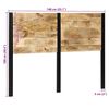 vidaXL табла за глава 140 cm масивно дърво манго и желязо