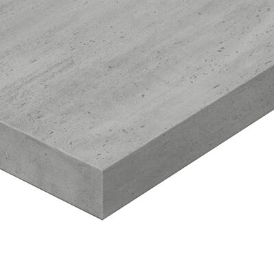 vidaXL Рафтове за етажерка, 8 бр, бетонно сиви, 80x10x1,5 см, ПДЧ