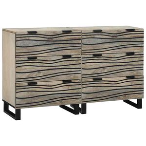vidaXL Комплект скрин 2 бр. Бяло 120 x 33 x 75 см