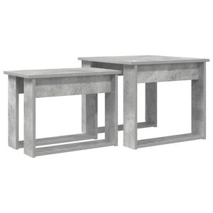 vidaXL Комплект кафе маса 2 бр. Циментено сиво 50 x 52 x 42 см