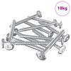 vidaXL Дървени винтове 1350 бр. Сребристо Стомана