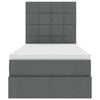 vidaXL Легло с място за съхранение и матрак Тъмен сив 90 x 190 cm