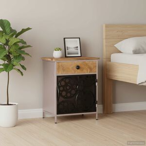 vidaXL Нощно шкафче, 40x30x50 см, грубо мангово дърво