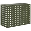vidaXL Покритие за климатик Маслиненозелено 110 x 50 x 80 cm Стомана