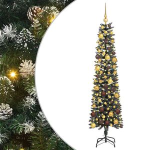vidaXL С изкуствено коледно дърво с 300 LED светодиода Зелен 180 cm