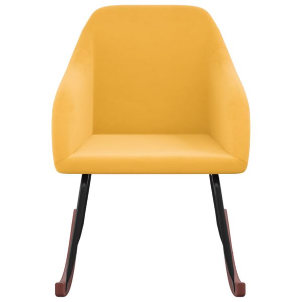 vidaXL Люлеещ стол, жълт, кадифе