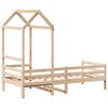 vidaXL Дневно легло с покрив, 90x200 см, борово дърво масив