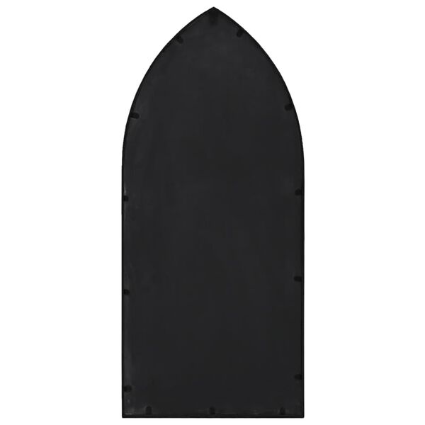 vidaXL Огледало, черно, 100x45 см, желязо, за употреба на закрито