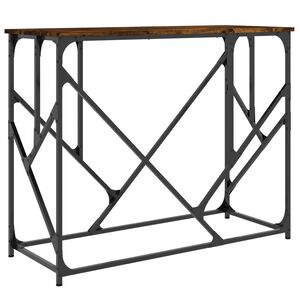 vidaXL Конзолна маса, опушен дъб, 100x40x80 см, инженерно дърво