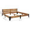 vidaXL Рамка за легло, акация масив с матиран финиш, 200х200 см
