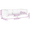vidaXL Дневно легло без матрак, тъмносиво, 90x190 см, кадифе