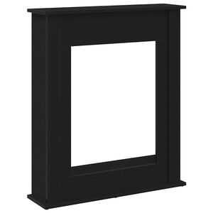 vidaXL Камина, облицовка, черен дъб, 75x20x87,5 см, инженерна дървесина