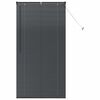 vidaXL Щора за прозорец С завеси Черно Алуминий