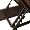 vidaXL Двоен шезлонг със възглавници, кафяв, полиратан