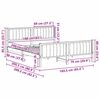vidaXL Рамка на леглото с таблото кафяво и тъмносиво 160 x 200 cm