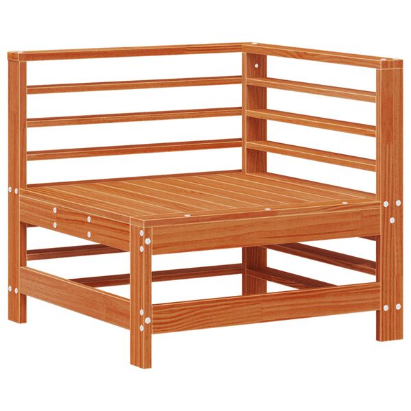 vidaXL Комплект за почивка в градина 7 pcs Восъчен Кафяв