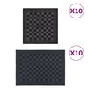 vidaXL Комплект кърпи от 20 части, черен и сив, памук