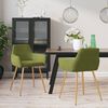 vidaXL Трапезни столове, 2 бр, светлозелени, кадифе