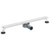 vidaXL 360&deg; Душов отвод с тънък модел Сребристо 70 cm