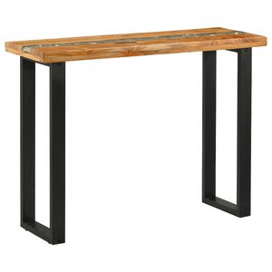 vidaXL Конзолна маса Кафяво 100 x 35 x 75 см Солидно тиково дърво