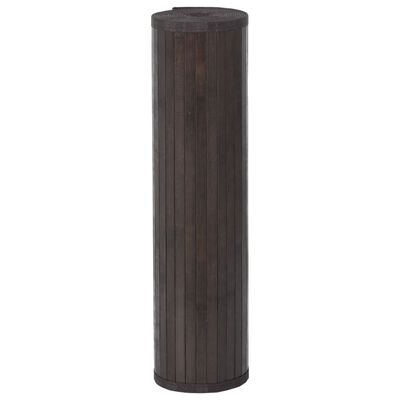 vidaXL Килим, правоъгълен, тъмнокафяв, 70x400 см, бамбук