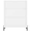 vidaXL Висок шкаф, бял, 69,5x34x180 см, инженерно дърво
