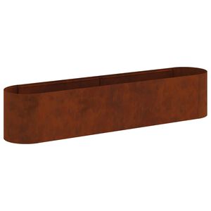 vidaXL Вдигната леха за градина Кортенова стомана 200 x 40 x 40 см